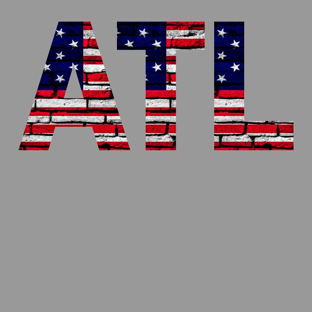 Atlanta US Flag Bricky Letters Premium Unisex T-shirt