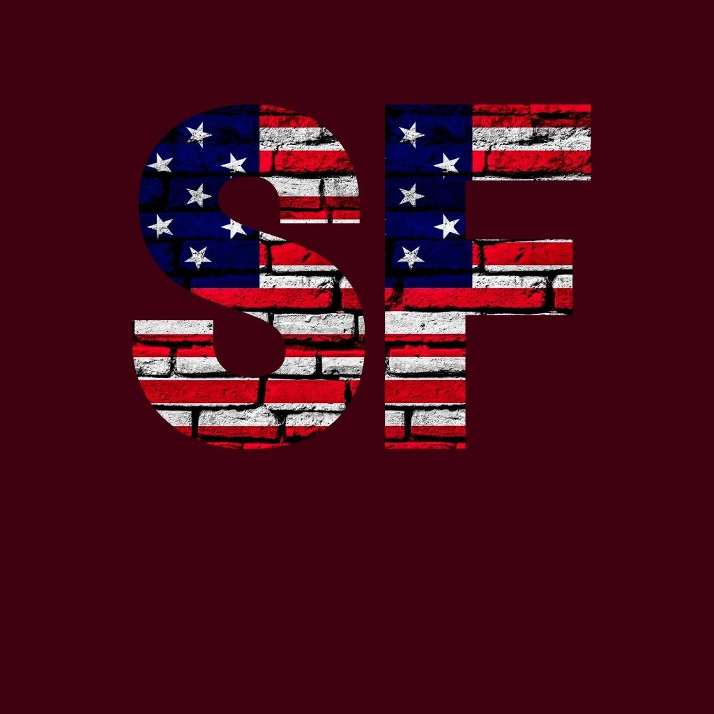 San Francisco US Flag Bricky Font Premium Unisex T-shirt