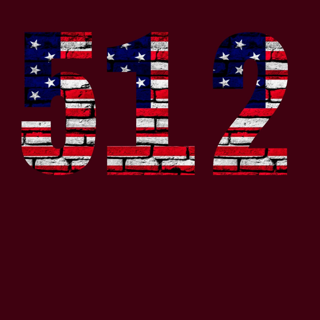 Austin 512 US Flag Bricky Font Premium Unisex T-shirt