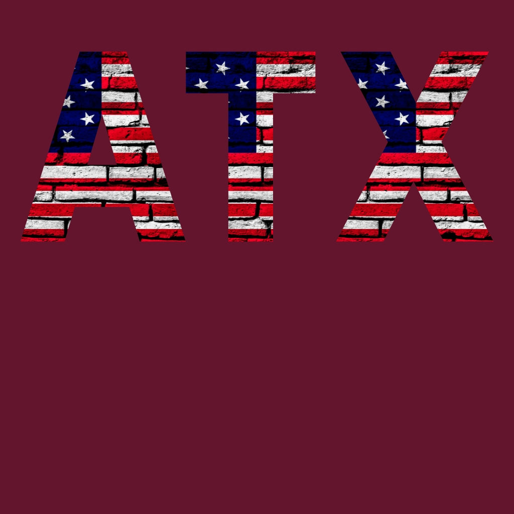 Austin US Flag Bricky Font Premium Unisex T-shirt