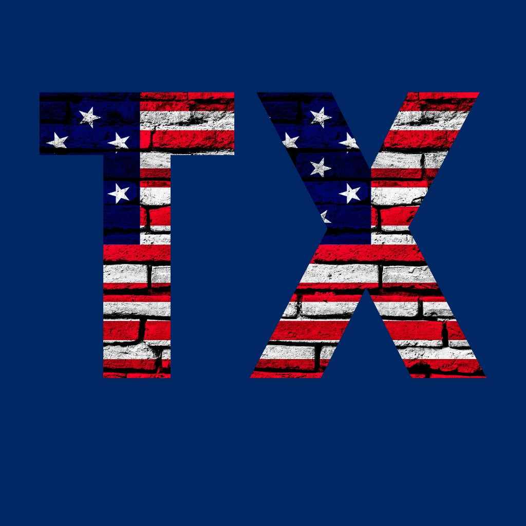 Texas US Flag Bricky Font Premium Unisex T-shirt