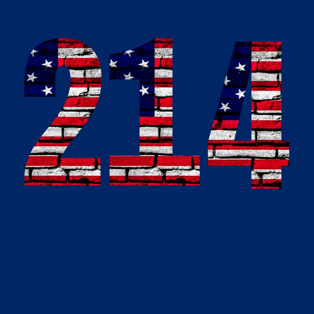 Dallas 214 US Flag Bricky Numbers Premium Unisex T-shirt