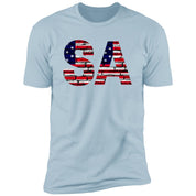 San Antonio US Flag Bricky Font Premium Unisex T-shirt