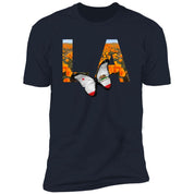 Los Angeles CA Poppy Flower Font Premium Unisex T-shirt