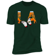 Los Angeles CA Poppy Flower Font Premium Unisex T-shirt