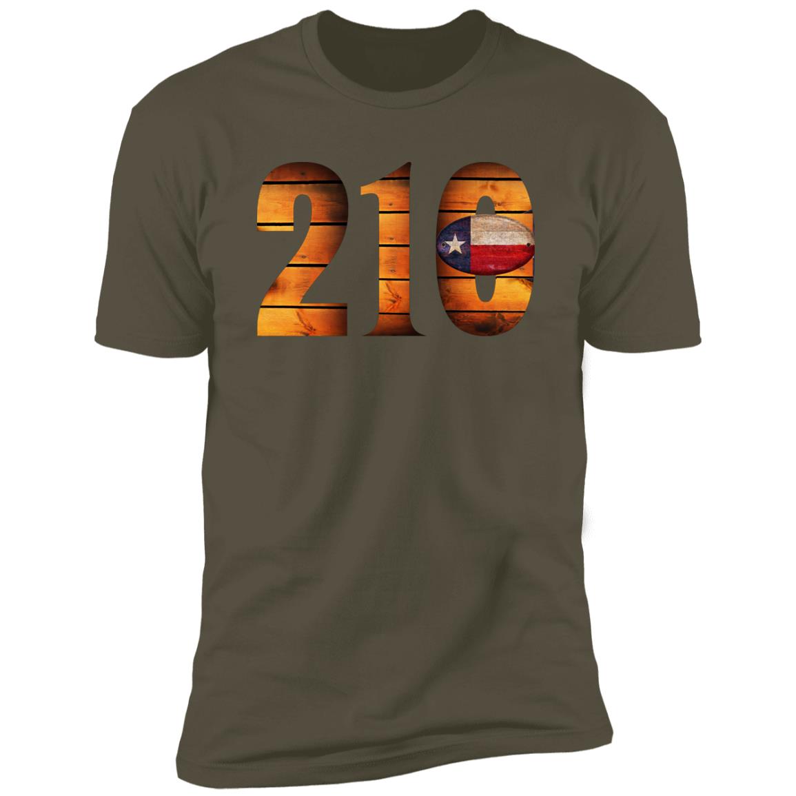 San Antonio 210 Vintage Wooden Font Premium Unisex T-shirt