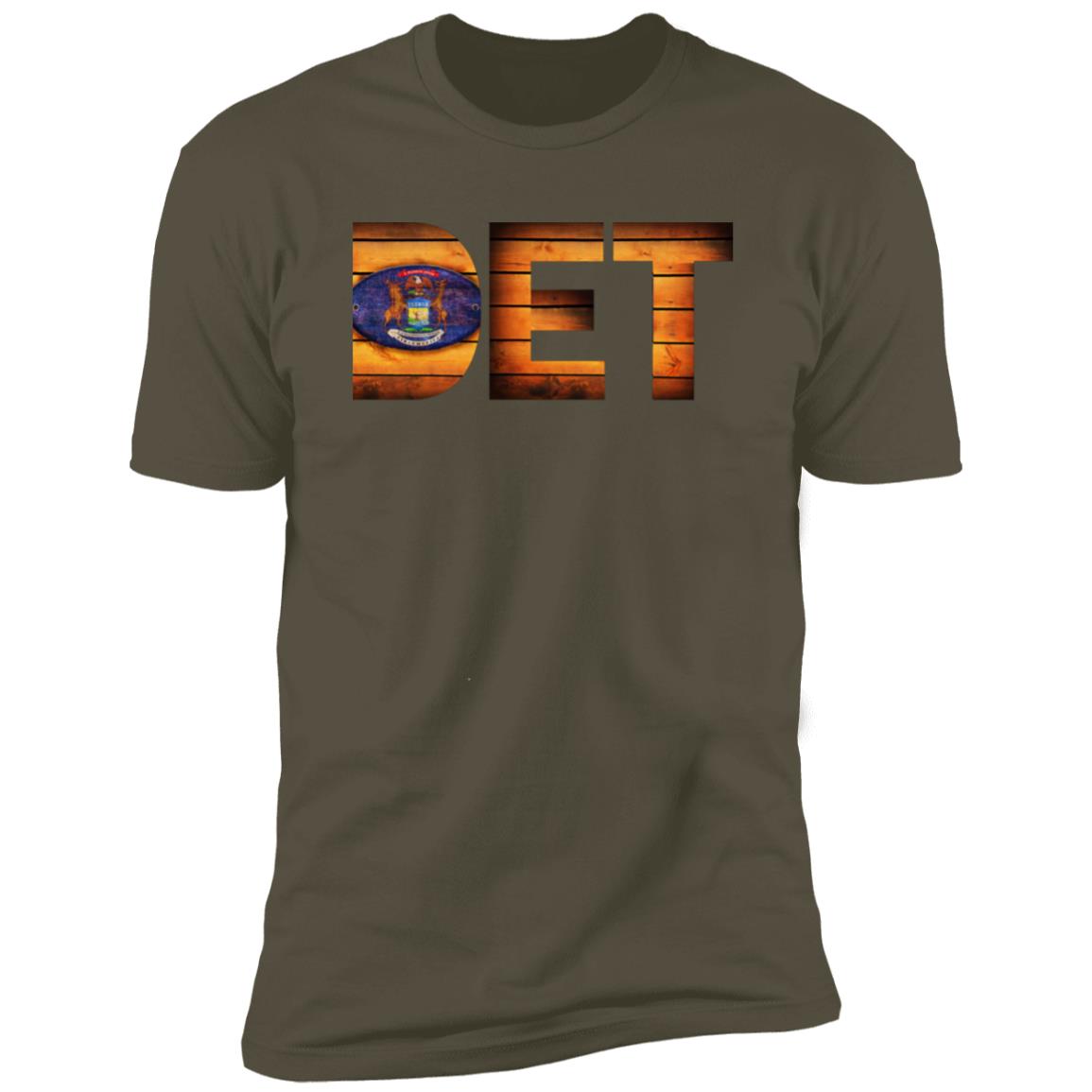 Detroit Vintage Wood Font Premium Unisex T-shirt