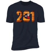 Houston 281 Vintage Wooden Font Premium Unisex T-shirt