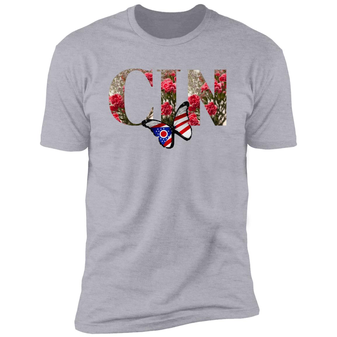 Cincinnati "Red Carnation Font" Premium Unisex T-shirt