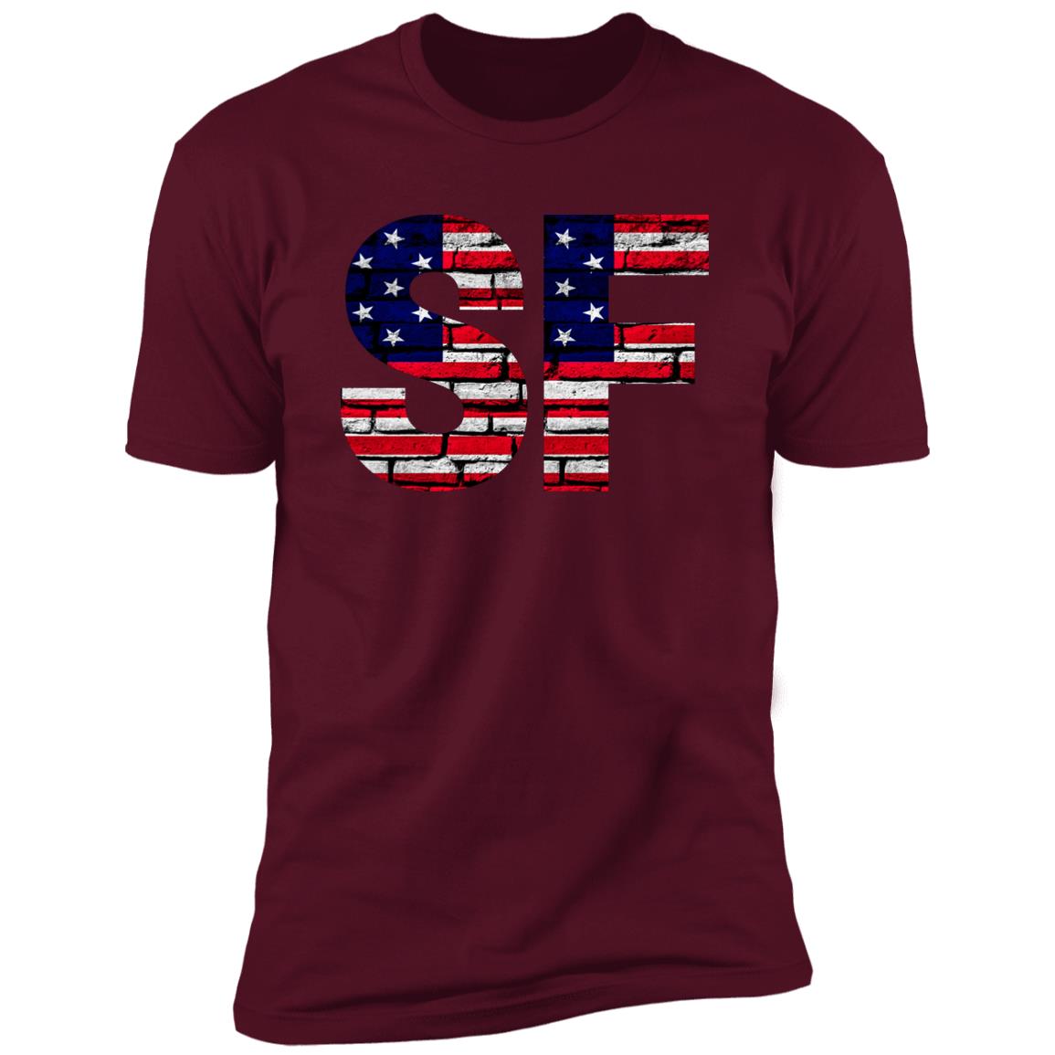 San Francisco US Flag Bricky Font Premium Unisex T-shirt