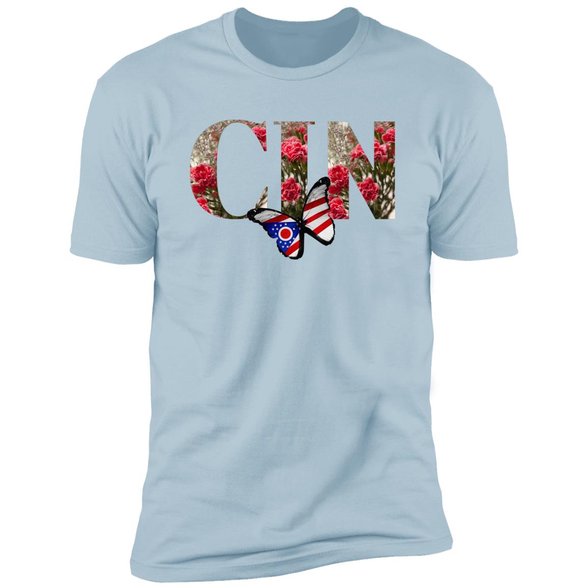 Cincinnati "Red Carnation Font" Premium Unisex T-shirt