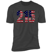 Philly  215 US Flag Bricky Font Premium Unisex T-shirt