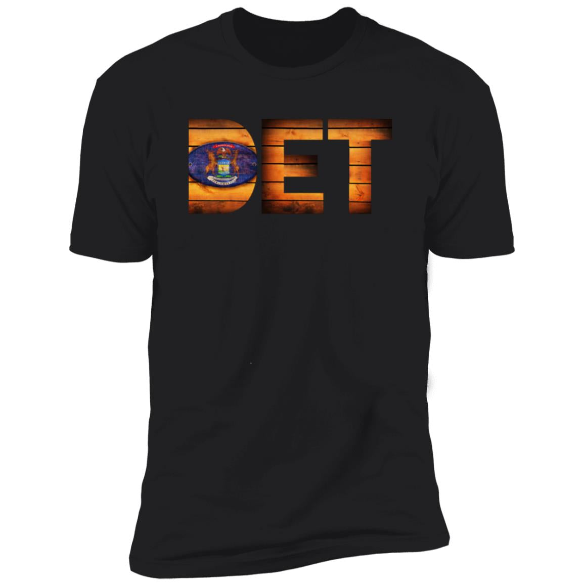 Detroit Vintage Wood Font Premium Unisex T-shirt