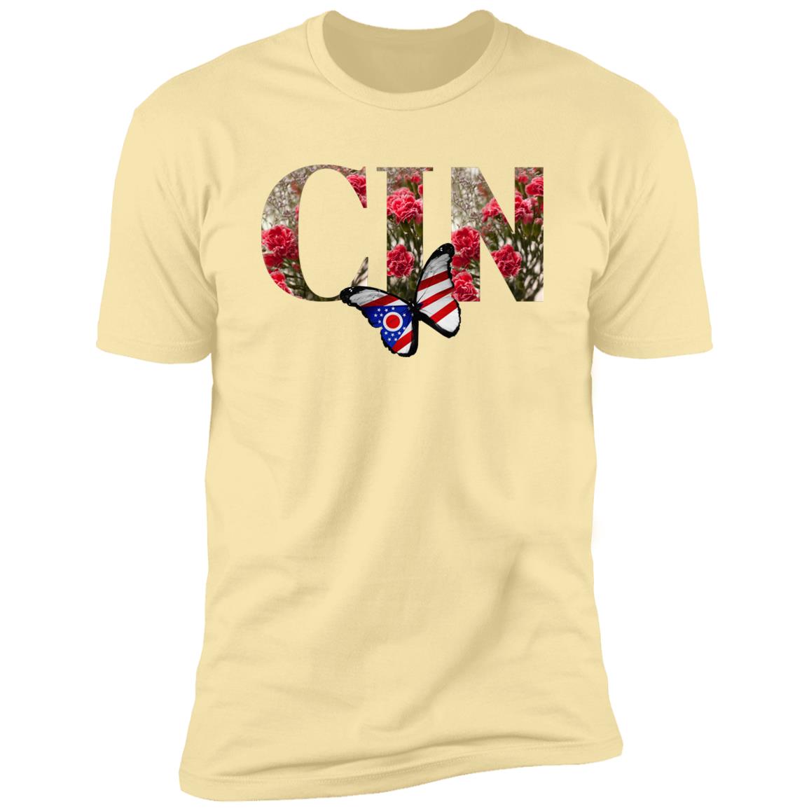 Cincinnati "Red Carnation Font" Premium Unisex T-shirt