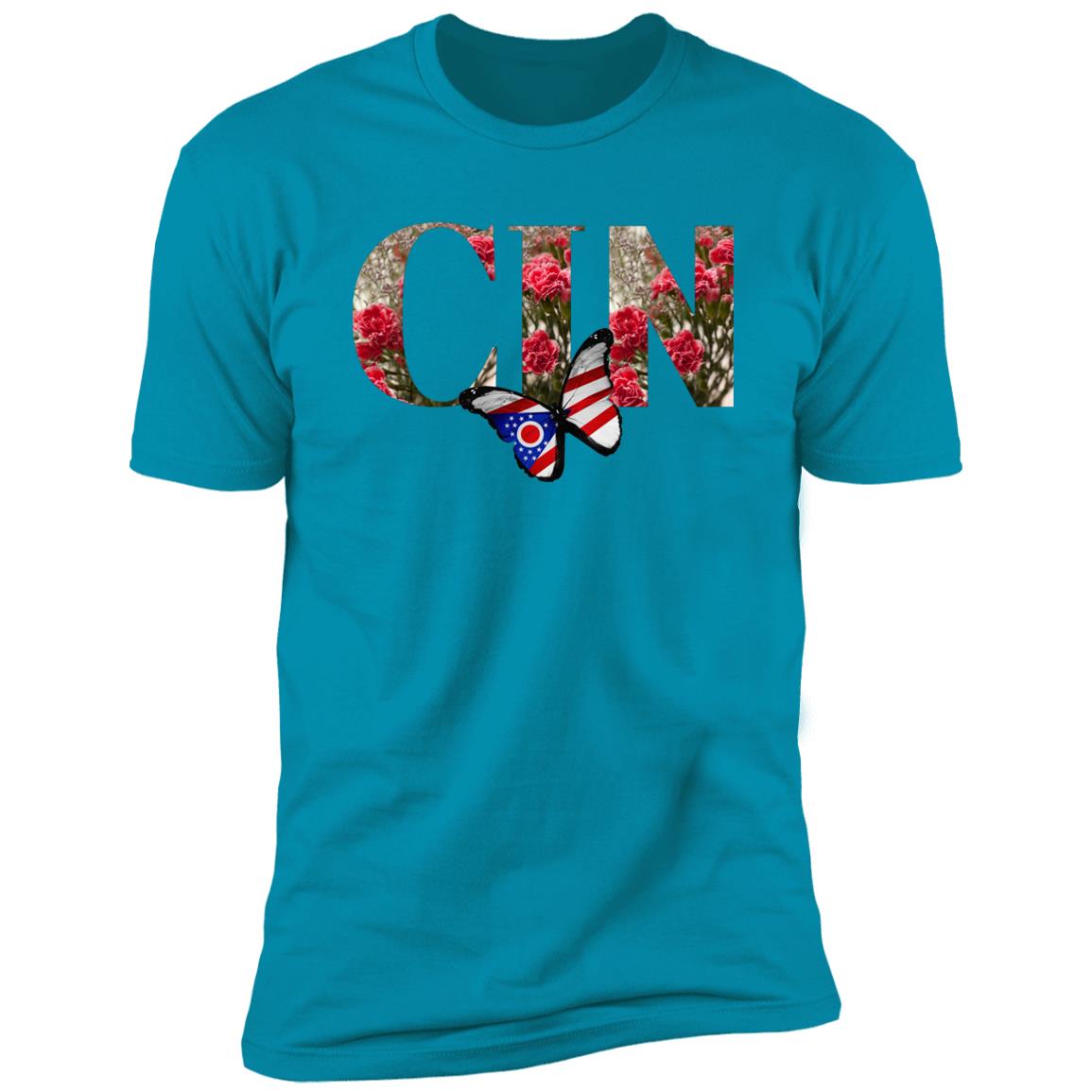 Cincinnati "Red Carnation Font" Premium Unisex T-shirt