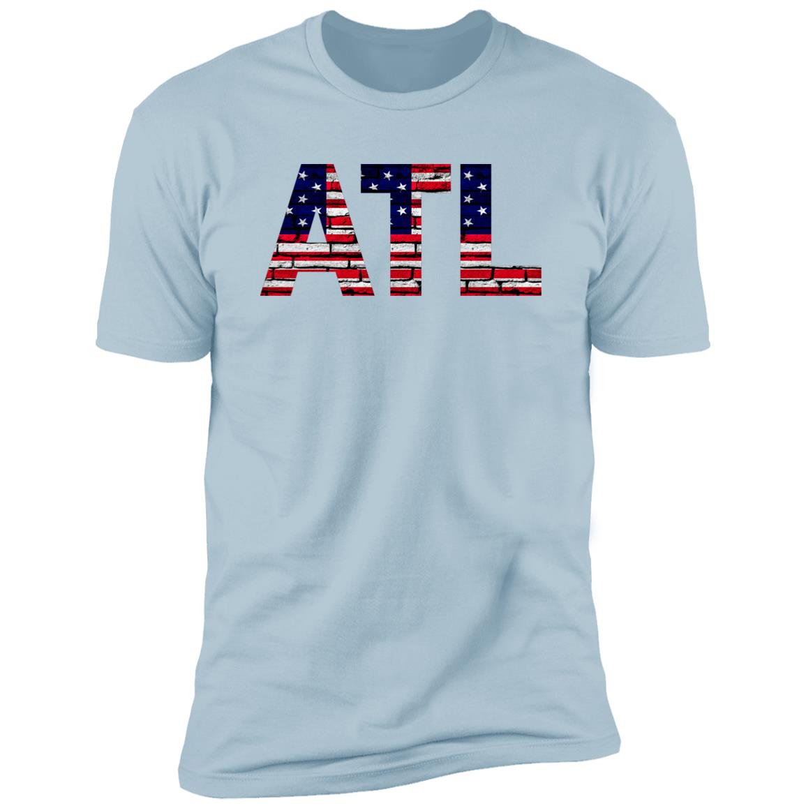 Atlanta US Flag Bricky Letters Premium Unisex T-shirt