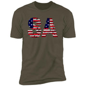 San Antonio US Flag Bricky Font Premium Unisex T-shirt