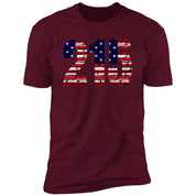 Philly  215 US Flag Bricky Font Premium Unisex T-shirt