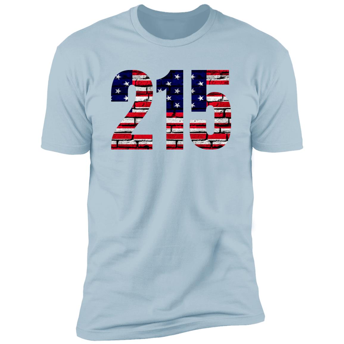 Philly  215 US Flag Bricky Font Premium Unisex T-shirt