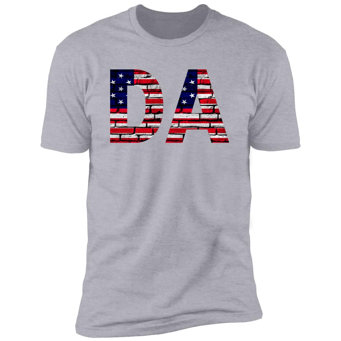 Dallas US Flag Bricky Font Premium Unisex T-shirt