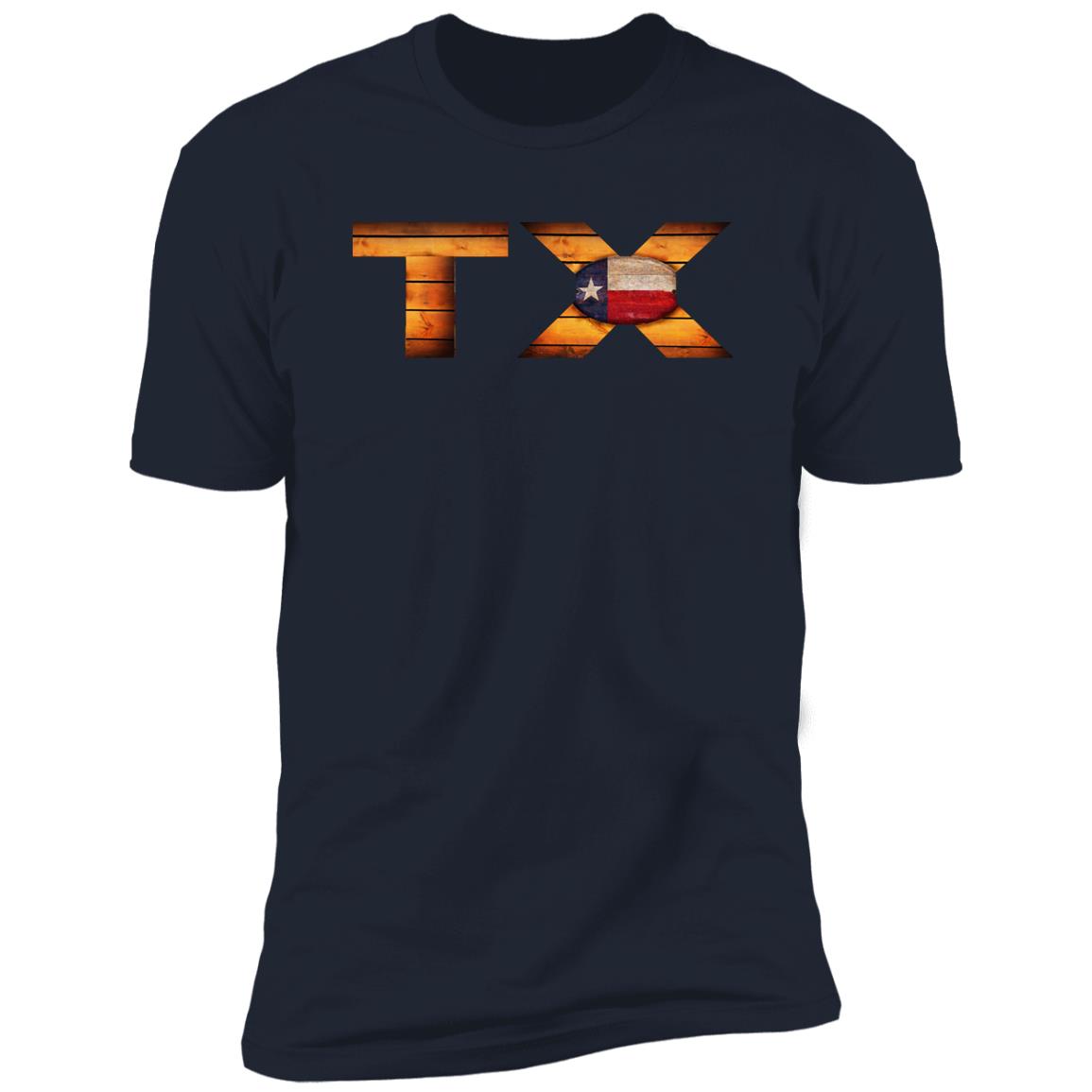 Texas Vintage Wooden Font Premium Unisex T-shirt