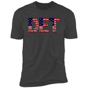 Detroit US Flag Bricky Font Premium Unisex T-shirt