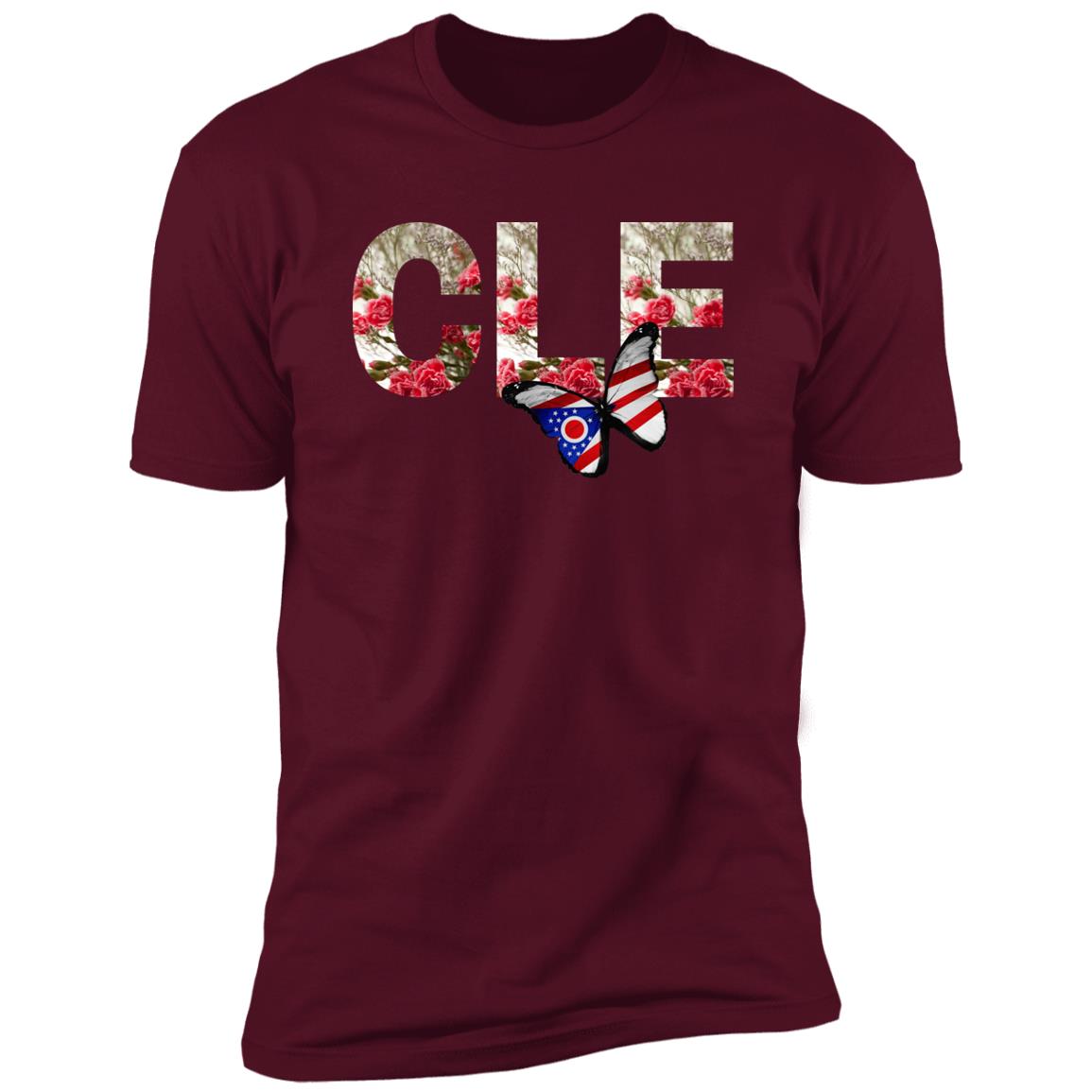 Cleveland "Red Carnation Font" Premium Unisex T-shirt