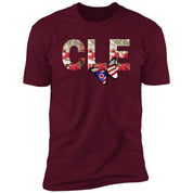 Cleveland "Red Carnation Font" Premium Unisex T-shirt