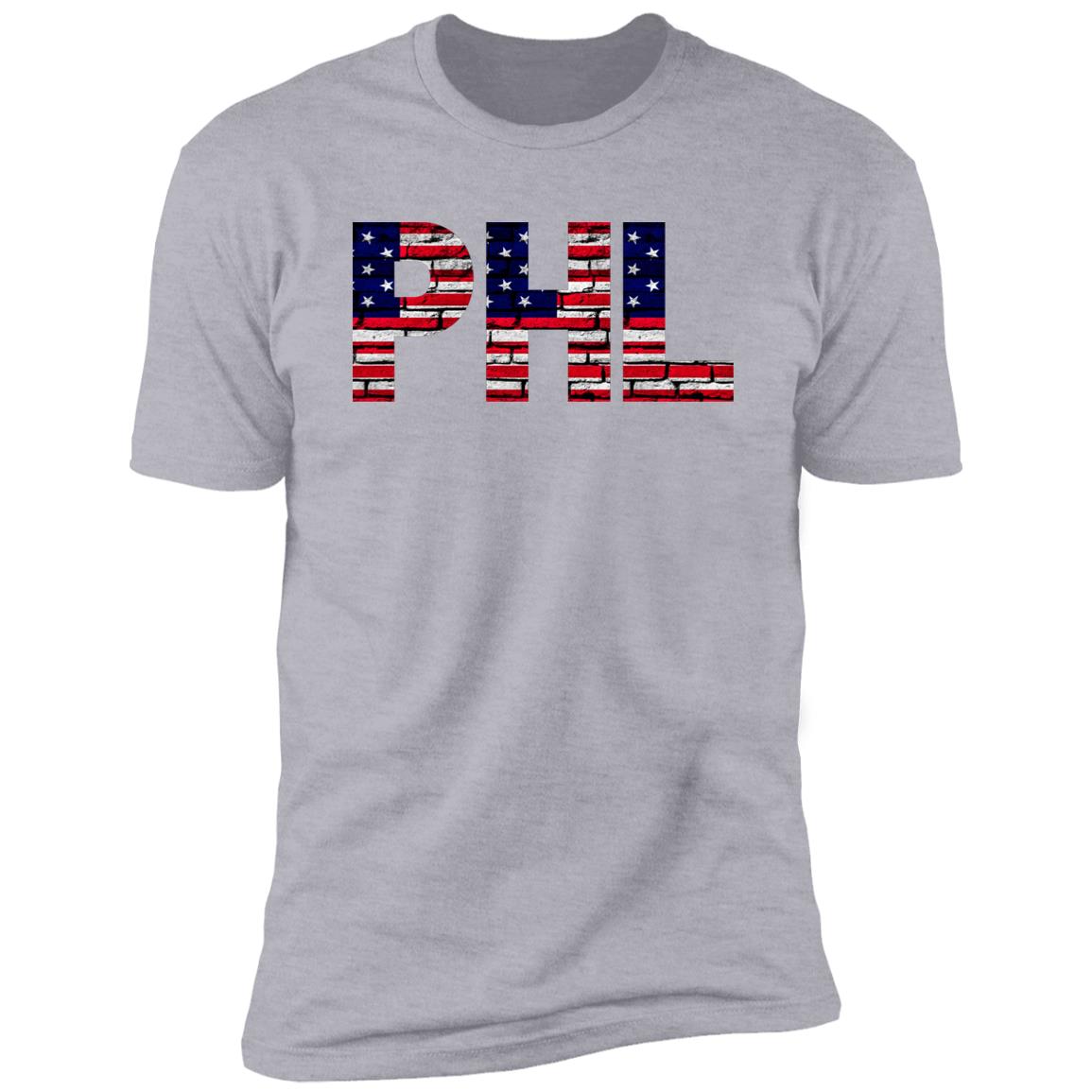 Philly US Flag Bricky Font Premium Unisex T-shirt