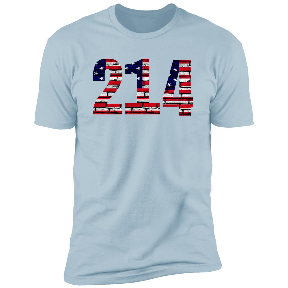 Dallas 214 US Flag Bricky Numbers Premium Unisex T-shirt