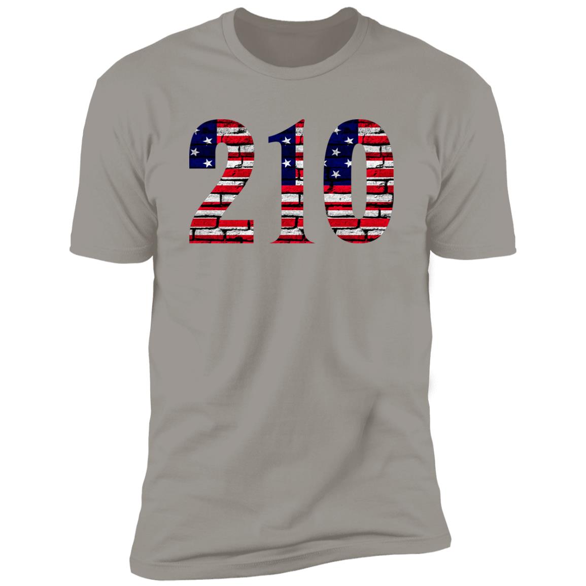 San Antonio 210 US Flag Bricky Font Premium Unisex T-shirt