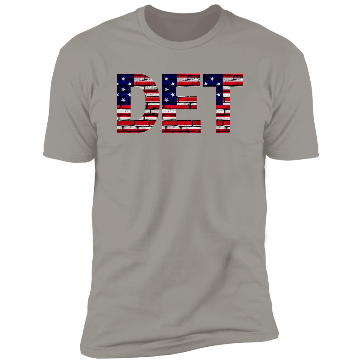 Detroit US Flag Bricky Font Premium Unisex T-shirt