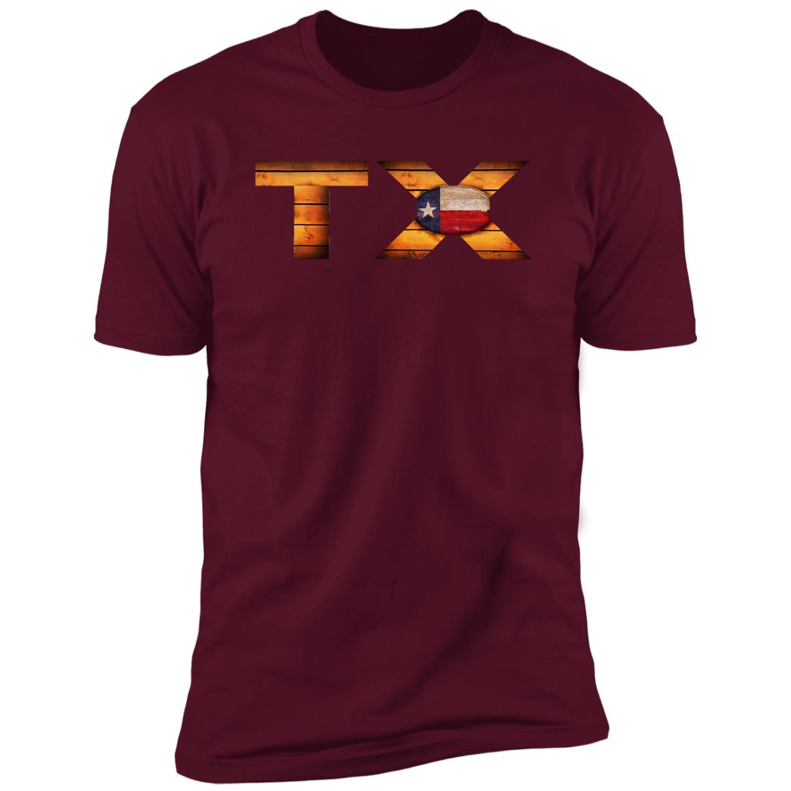 Texas Vintage Wooden Font Premium Unisex T-shirt