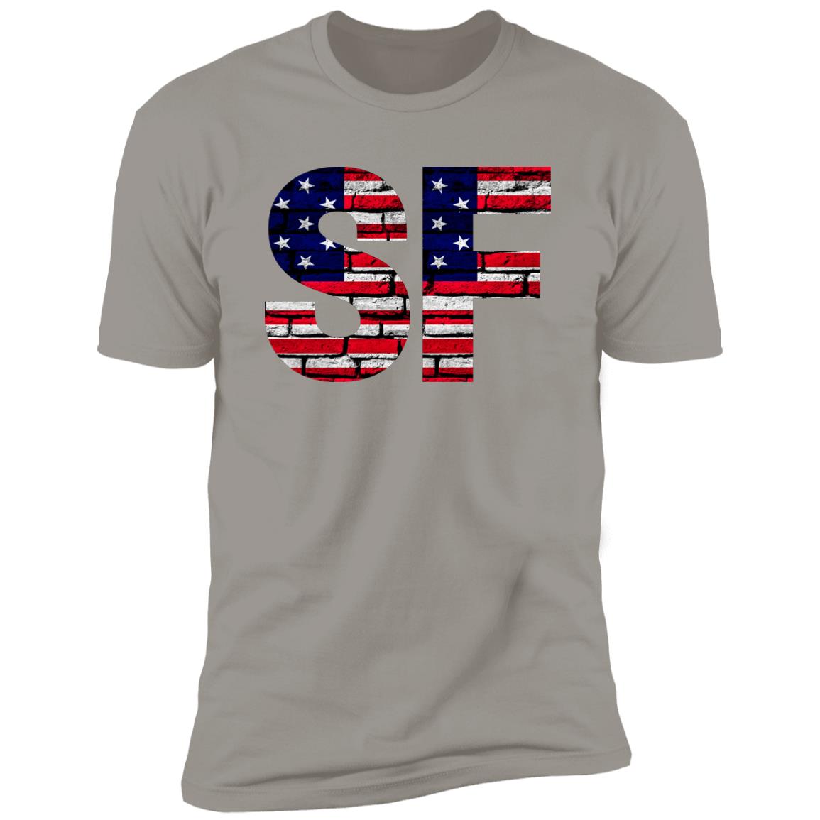 San Francisco US Flag Bricky Font Premium Unisex T-shirt