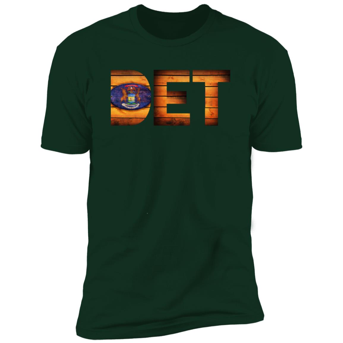 Detroit Vintage Wood Font Premium Unisex T-shirt