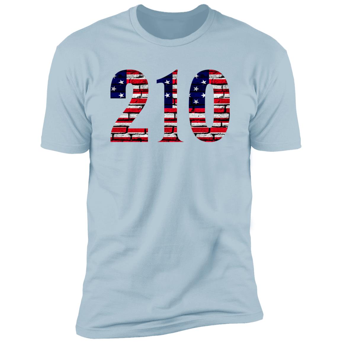 San Antonio 210 US Flag Bricky Font Premium Unisex T-shirt