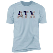 Austin US Flag Bricky Font Premium Unisex T-shirt