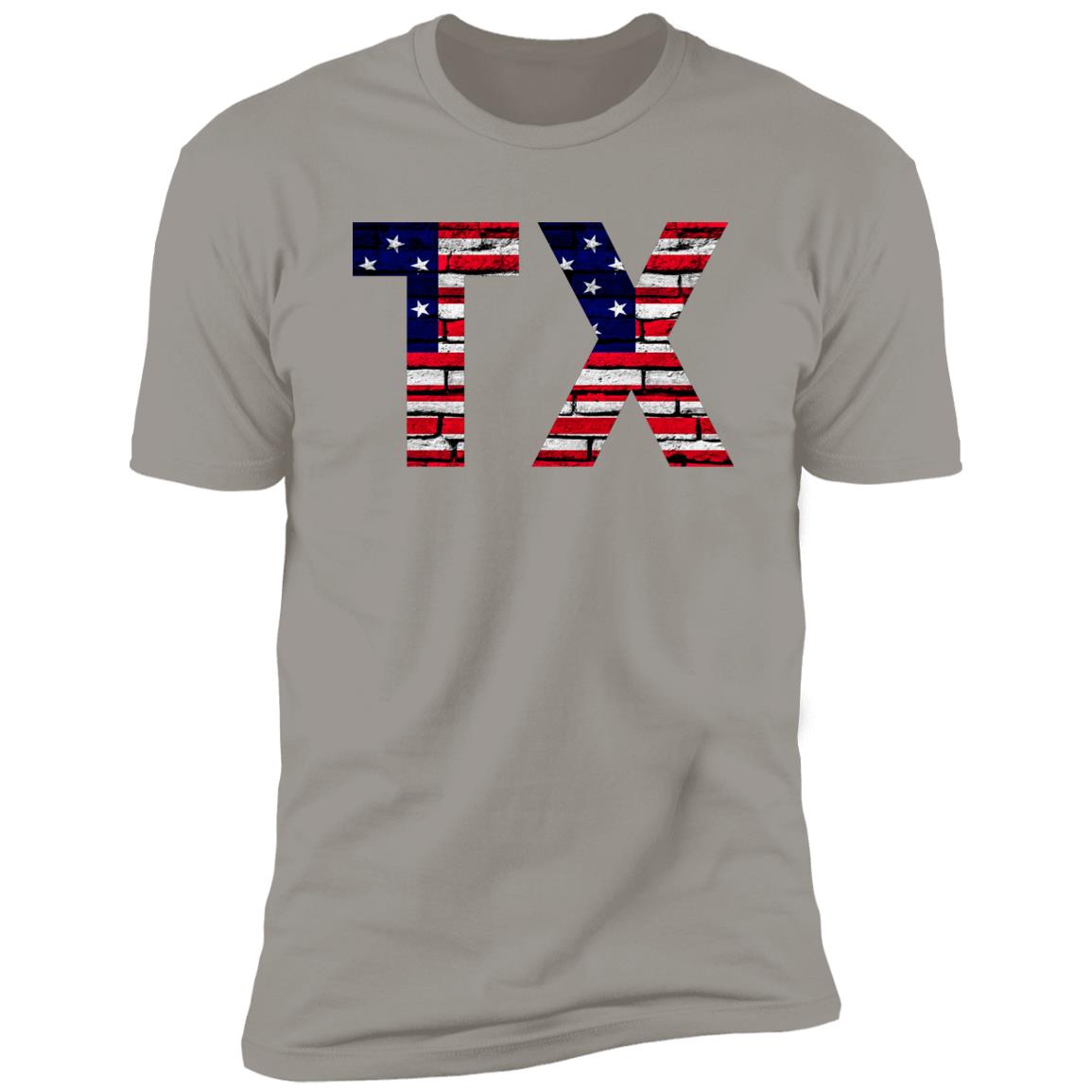 Texas US Flag Bricky Font Premium Unisex T-shirt