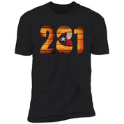 Houston 281 Vintage Wooden Font Premium Unisex T-shirt