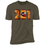 Houston 281 Vintage Wooden Font Premium Unisex T-shirt