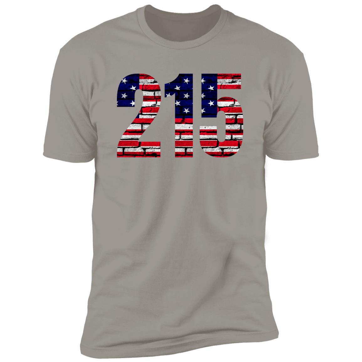 Philly  215 US Flag Bricky Font Premium Unisex T-shirt