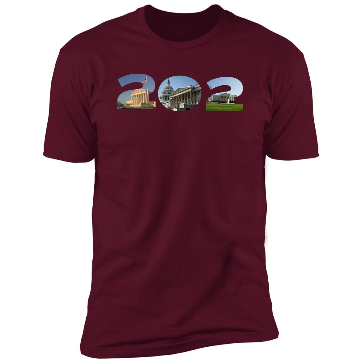 Washington DC 202 Landmarks Premium Unisex T-shirt