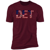 Detroit US Flag Bricky Font Premium Unisex T-shirt