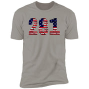 Houston 281 US Flag Bricky Font Premium Unisex T-shirt
