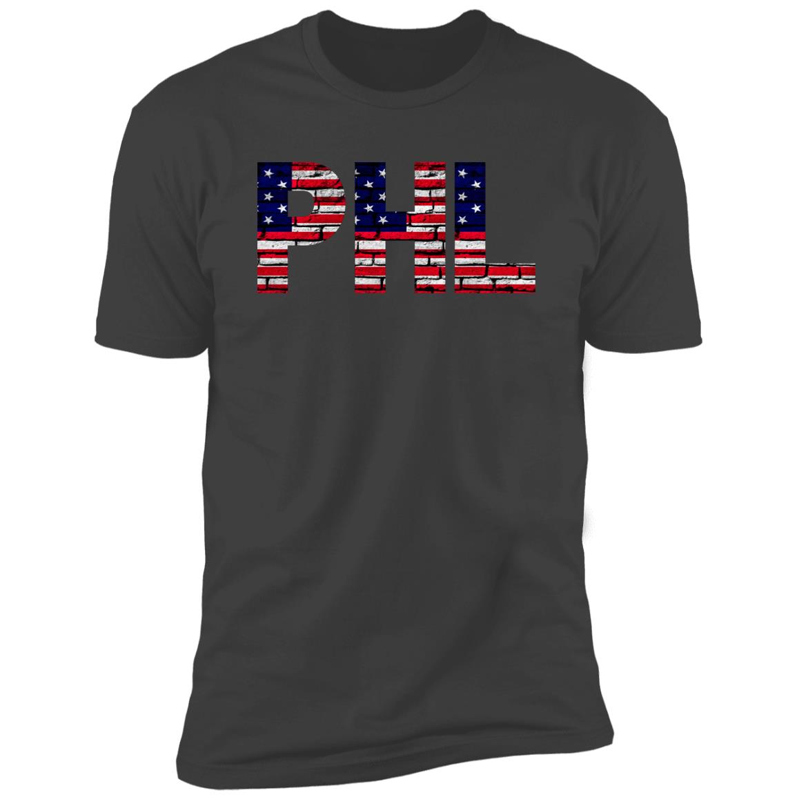 Philly US Flag Bricky Font Premium Unisex T-shirt