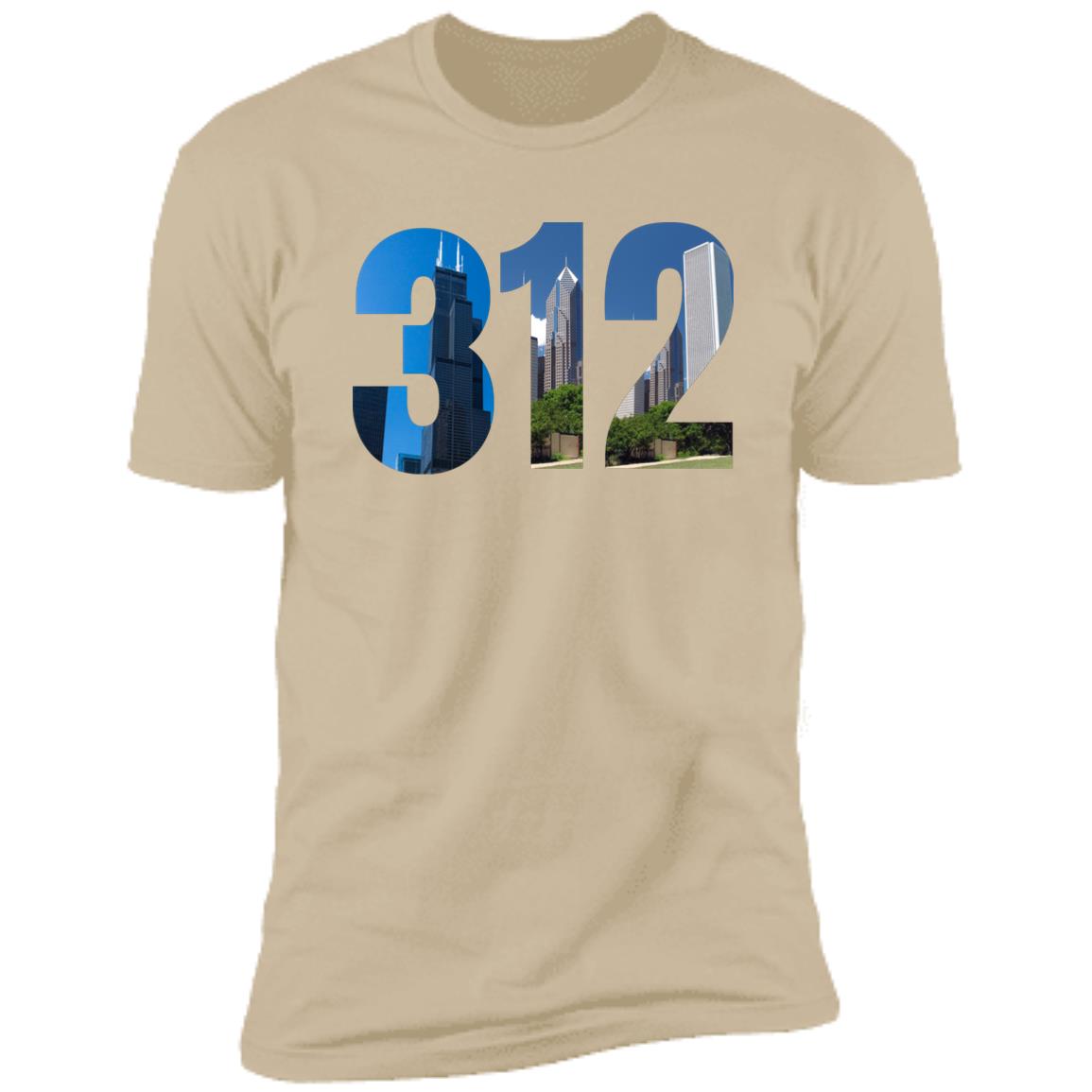 Chicago 312 Skyline Premium Unisex T-shirt