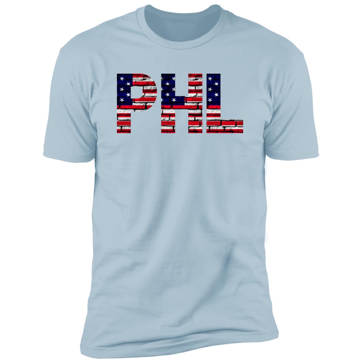 Philly US Flag Bricky Font Premium Unisex T-shirt