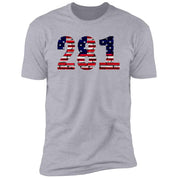 Houston 281 US Flag Bricky Font Premium Unisex T-shirt