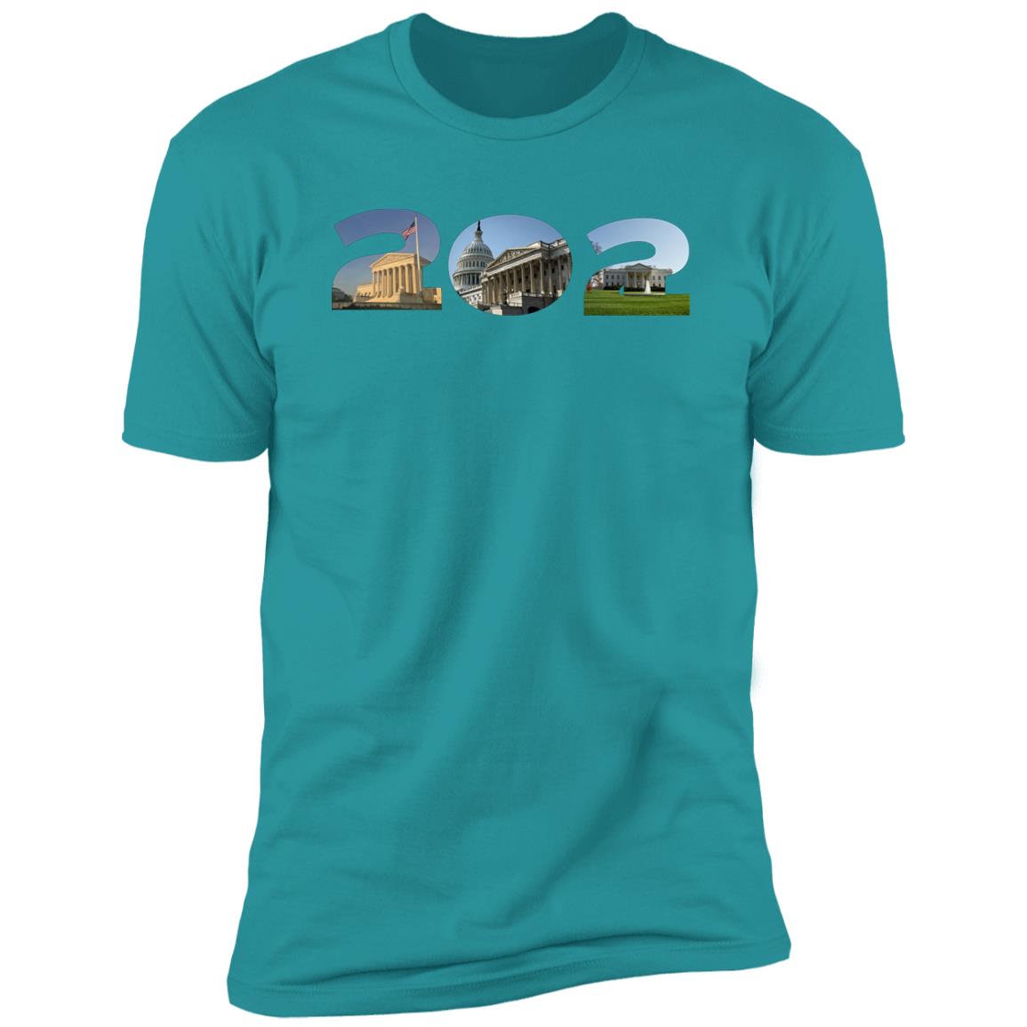 Washington DC 202 Landmarks Premium Unisex T-shirt