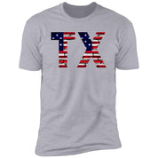 Texas US Flag Bricky Font Premium Unisex T-shirt